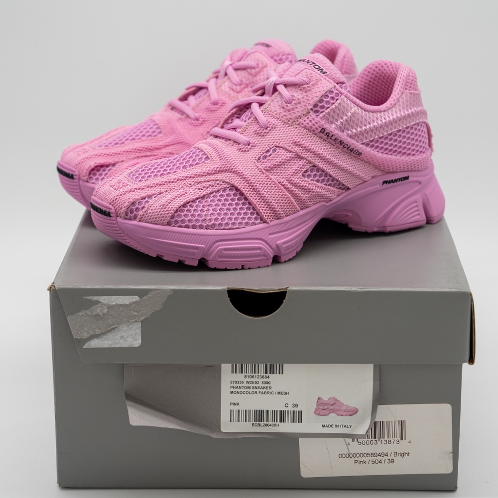 size 39 EU / 9 US Balenciaga Phantom Sneakers Pink Mesh - Picture 11 of 12